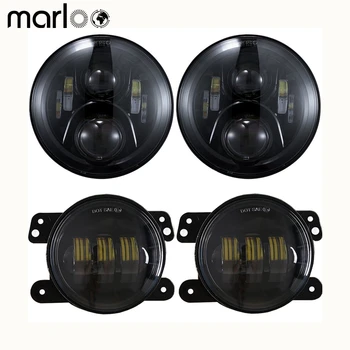 

Marloo DOT 7 inch LED Headlight, 4 inch LED Fog Lights For Jeep Wrangler 2007-2017 Unlimited JK LJ TJ 2 4 Door Headlamp