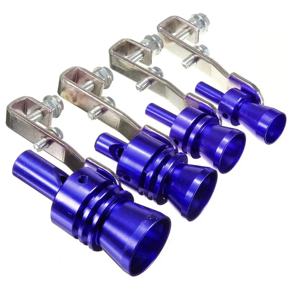 

Blue Aluminum Alloy Turbo Whistle Pipe Whistle Universal Durable Best Gifts Automobile Exhaust Muffler Sound Whistle