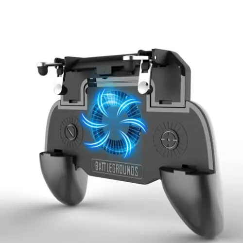 

Mobile Phone Game Cooling Handle Gaming Grip Gamepad w/Cooling Fan Controller for Android iOS Mobile Phone PUBG Game 3C22