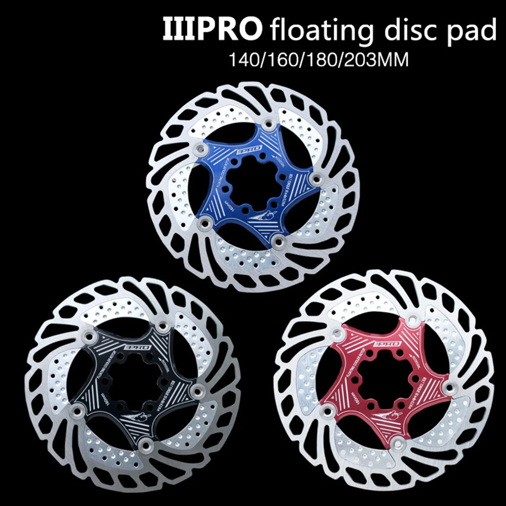 MTB Mountain Bike Bicycle Cooling Floating Disc Pad 140/160/180/203mm