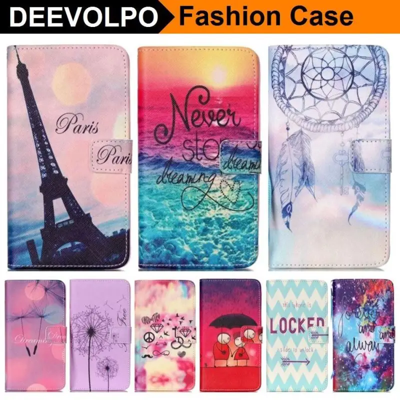 

DEEVOLPO Leather Case For Samsung Galaxy Note 4 5 S6 Edge Plus S5 S4 S3 Mini Wind chimes Wallet Flip Magnetic Bags Cover D03Z