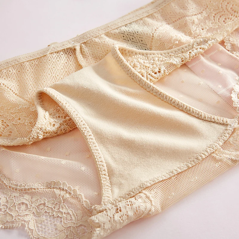 8 Colors Lace Panties - Soft, Breathable Briefs for Women Underwear - Transparent, Tempting Low-Rise Cotton Lingerie - Ladies Panty image 6