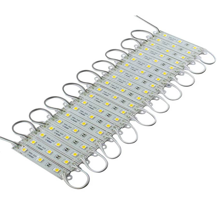 LED Module SMD 5050 3 LED DC12V Waterproof Advertising Sign Letters Light Strip Lamp Modules Lights Warm White Color (57)
