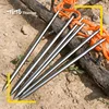 TiTo Titanium Tent stake 6 pcs Titanium tent nail titanium spike Plus Outdoor camping super brave Warrior 6mm Titanium tent peg ► Photo 1/6