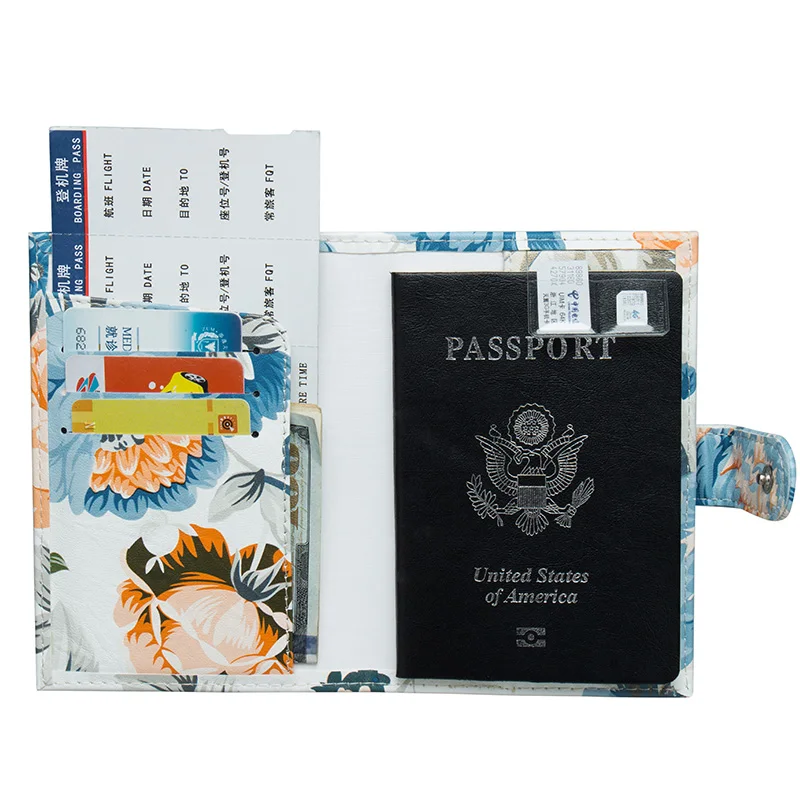5 цветов, Обложка с принтом пионов для документов, Женский чехол для паспорта, кошелек для кредитных карт, кожзам, Обложка для паспорта, новинка