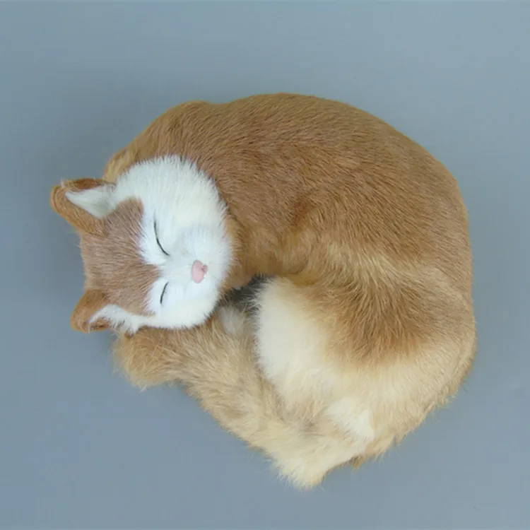 

new simulation sleeping cat model polyethylene & furs cat doll home decoration about 25x20x11cm p0053