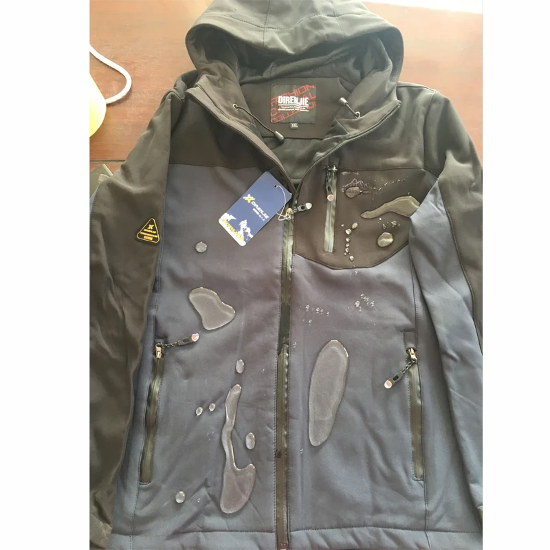 DIRENJIE التخييم المشي لمسافات طويلة تسلق التزلج الجبال الصيد للماء Windstopper الدراجات Softshell الصوف الدافئة في الهواء الطلق الرجال سترة
