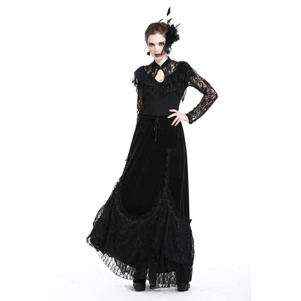 Et Dentelle Velours Jupe Kw131 De Darkinlove Femmes Élaborée mvn0yO8wN