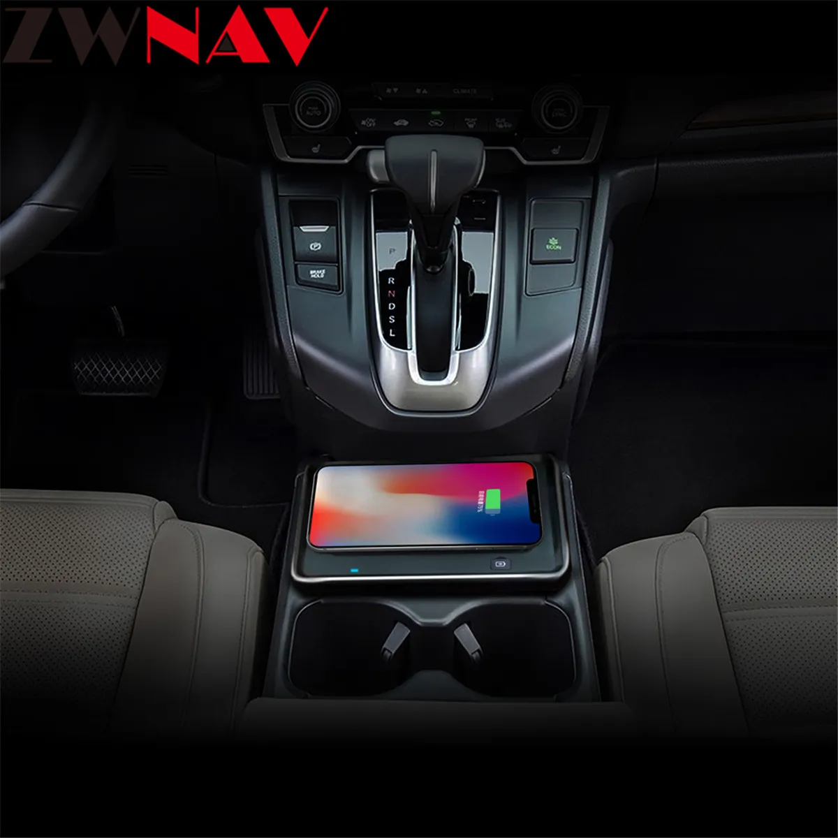 

QI car wireless charger For Honda CR-V 2017-2019 Intelligent Infrared Fast Wireless Charging Car Phone Holder for iphone/Samsung