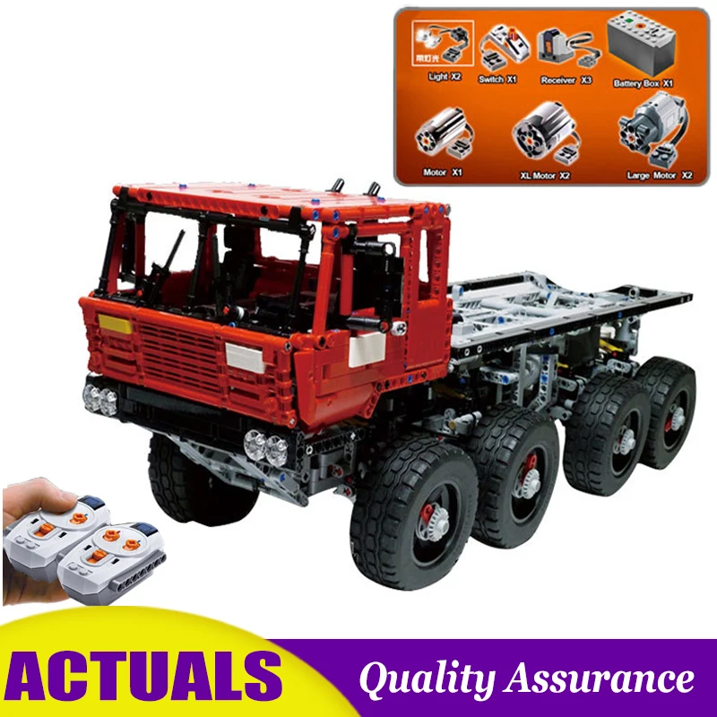

RC Tatra 813 Tow Truck Compatible legoed MOC Technic 23012 Building Blocks with Electric Motor Battery Power Model Bricks