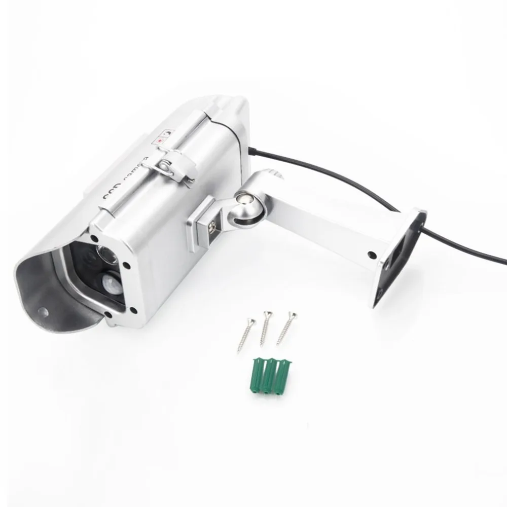 

Solar Powered Security Dummy Camera with Flashlight Human Sensor Waterproof Fake Surveillance Simulation Camera