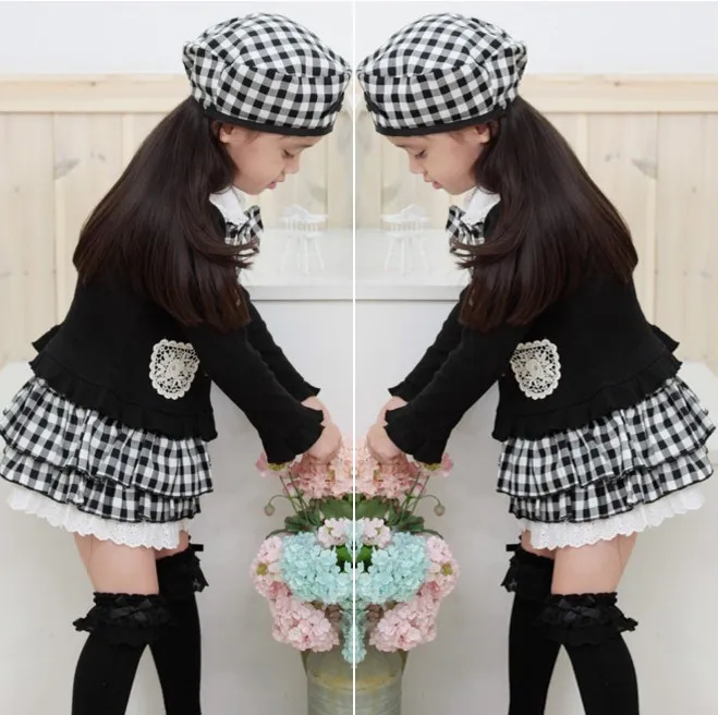 

girls clothing sets 2 pieces sweater + skirts brand design children clothes baby girl suits spring fashion set