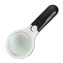 Мини ручной 45X Лупа микроскоп увеличительное стекло помощь для чтения для пожилых людей лупа инструмент для ремонта ювелирных изделий с 3 светодиодный