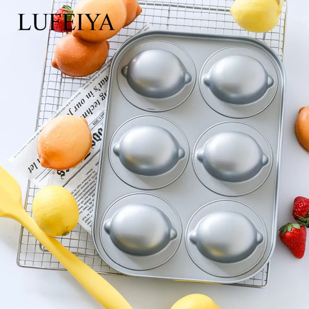 

Lemon Shaped Muffin Pan Cheesecake Pan Silicone Mold for Soap, Cake, Bread, Cupcake, Cheesecake, Cornbread Baking Tray