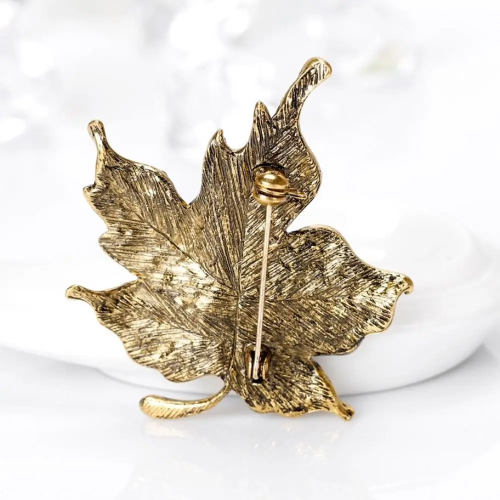 cadeau de remerciement sac à main Amosfun Broche en forme de feuille d/'érable Broche d/'automne Broche d/'automne Bijoux corset pour chemisier veste manteau assorti