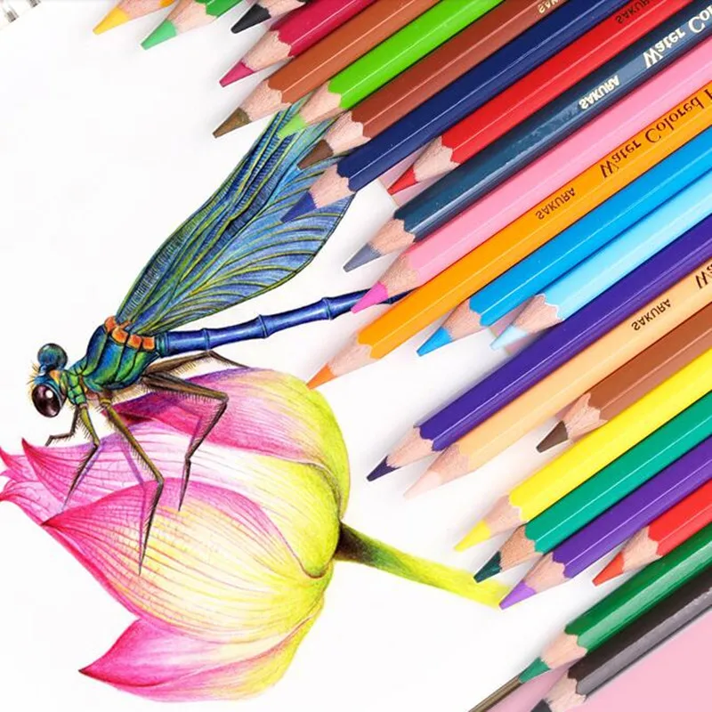 72 Colored Pencils Watercolor/oil For Adult Coloring Book - Temu