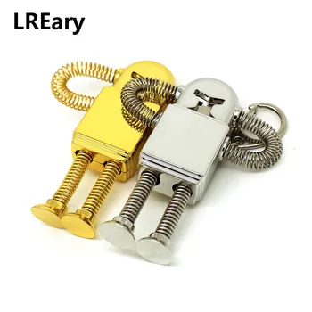 

Metal Spring robot USB flash drive 64GB U disk whit key chain memory stick 4gb 8gb 16gb pendrive 32gb 128MB Pen drive