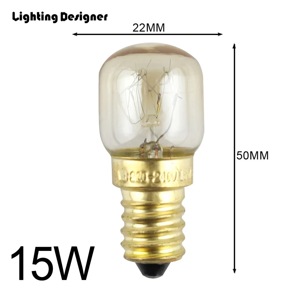 T22 высокой температуры T25 15 Вт 25 Вт 300 градусов SES E14 тостер пар 220 В пара лампочки вытяжка лампы соль кристалл лампы - Цвет: 15W