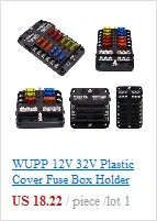 WUPP Car Fuse Box 12 Way 10 Way 8 Way 6 Way M5 Stud independent positive and negative for Auto Car Boat Marine Trike Caravan