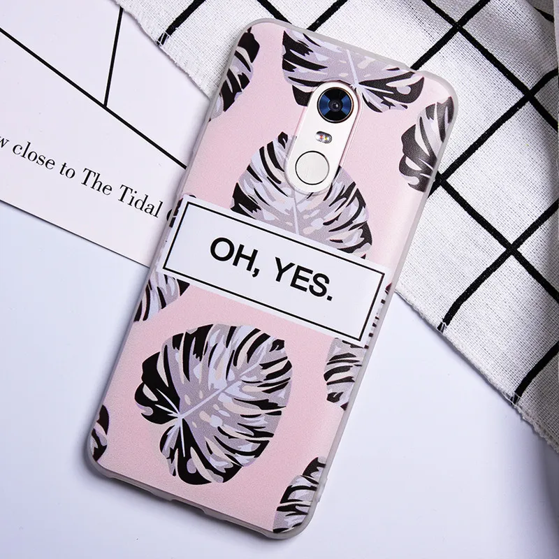 TOMKAS Painted Phone Case For Xiaomi Redmi 4X 5 Plus Flower Plants Animal Patterned  TPU Silicone Back Cover Coque fundas        (11)