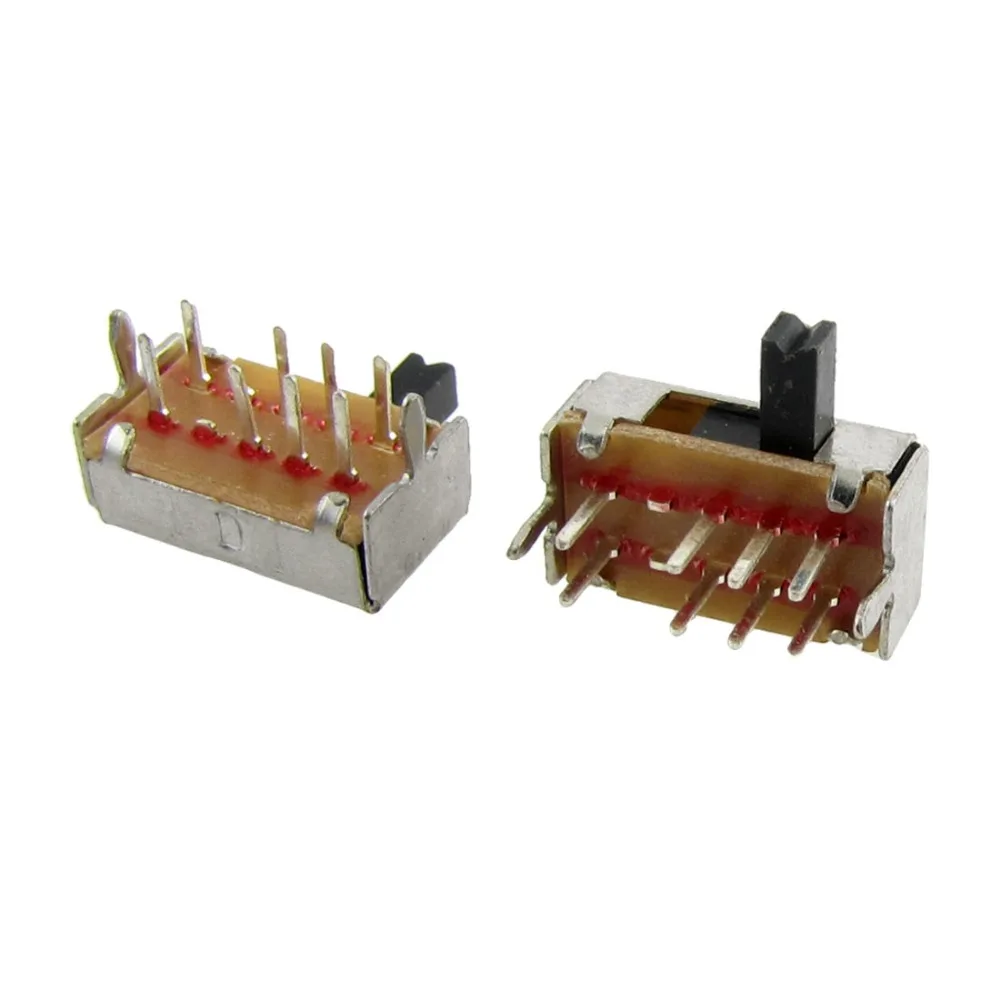 Interrupteur à glissière 2 pôles 3 positions SK23D07 lot de 10