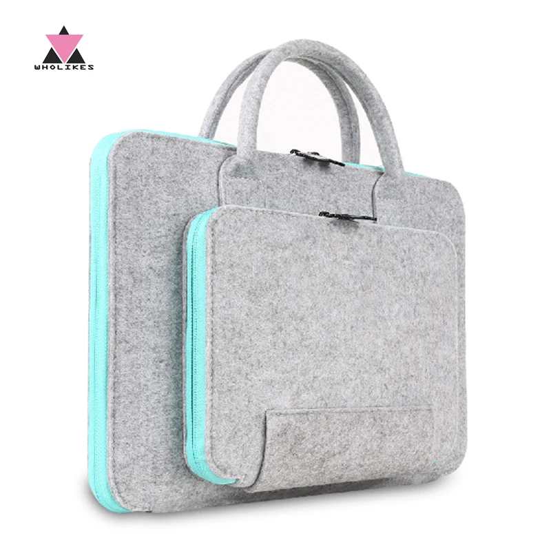 

2018 New Ladies Felt Bag Laptop Bag Wholikes Brand Men's Business Computer Storage Bag Wear-resistant Breathable Laptop Bag