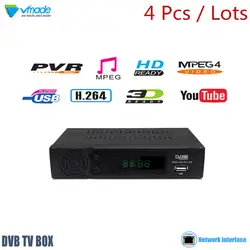 DVB-T/T2 HD цифрового ресивера с сети Порты и разъёмы MPEG4 1080 P ТВ тюнер 4 упакованы продажи DVB-T2 рецепторов Декодер каналов кабельного телевидения