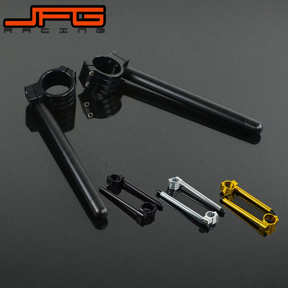 

CNC Clip On Handlebar Fork Clamp 31/33/35/36/37/38/39/40/41/43/45/46/47/48/50/51/52/53/54/55mm For Honda Kawasaki Suzuki Yamaha