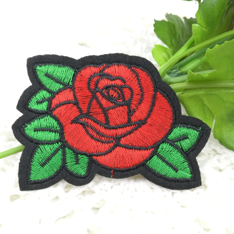 Small rose floral embroidery patches cloth decoration embroidered rose Small rose floral embroidery patches cloth decoration embroidered rose