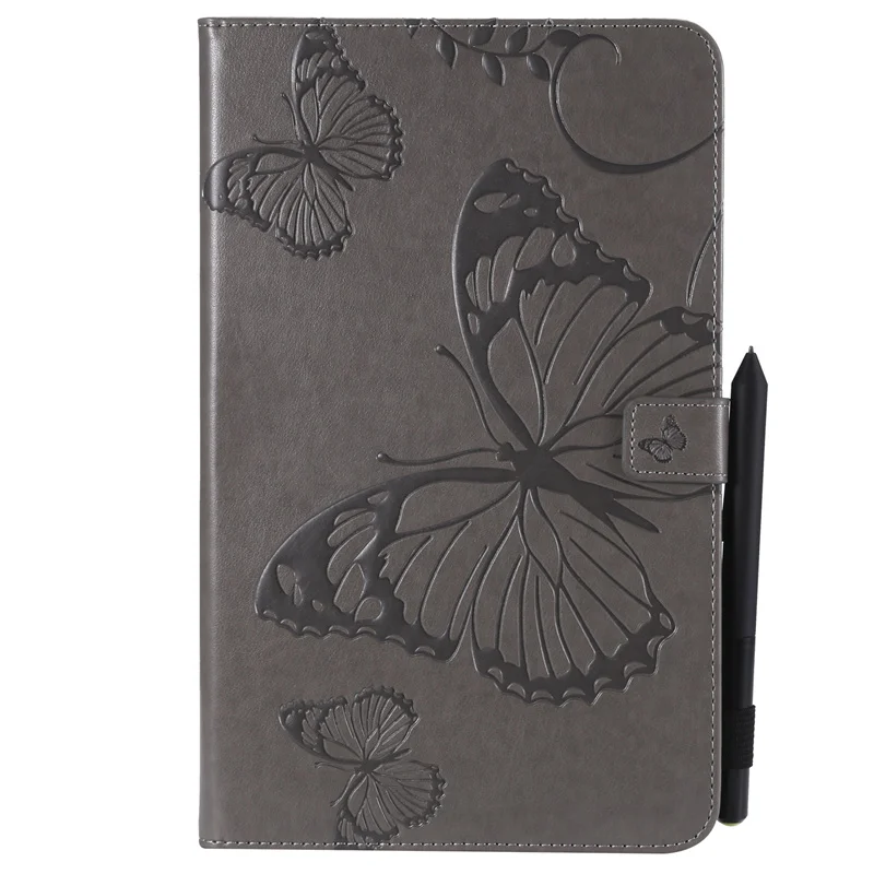 3D Butterfly Embossed Tablet Stand Case For Galaxy Tab A6 10.1 2016 SM-T580 T585 Magnetic Flip PU Leather Cover Sleeve + Stylus (17)