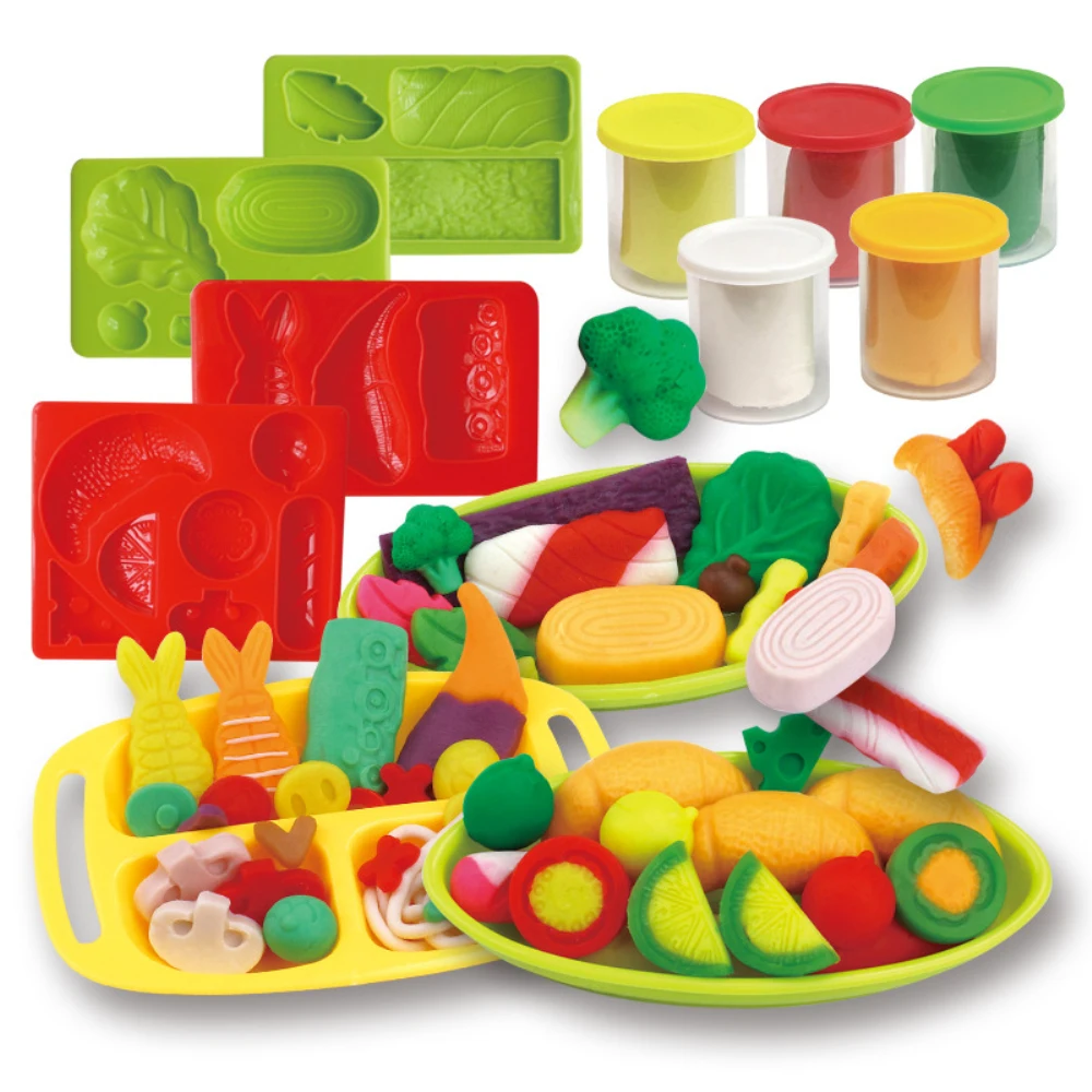 Modeling Polymer Clay Slime Plasticine With Molds Montessori Educational DIY Toys For Children