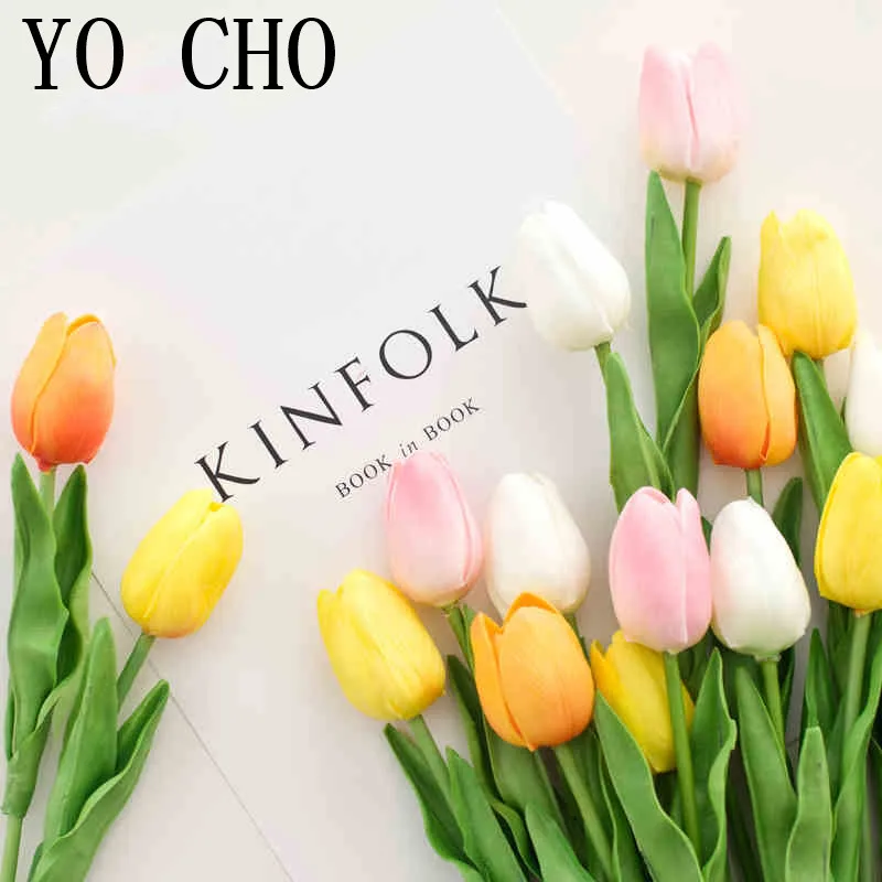 YO CHO 31 шт./лот мини тюльпан искусственный цветок для ветки гостиной офиса