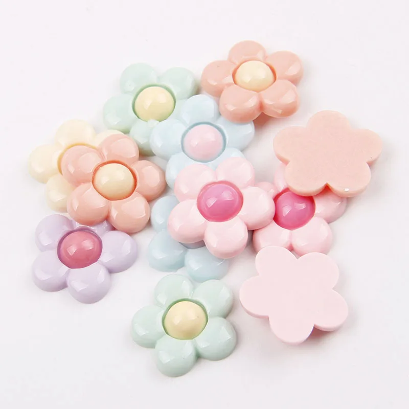 

Hot SaleMixed Colors Cute Flower Cabochons Resin Kawaii Mobile phone DIY Jewelry 21*21mm 30PCS DIY 147