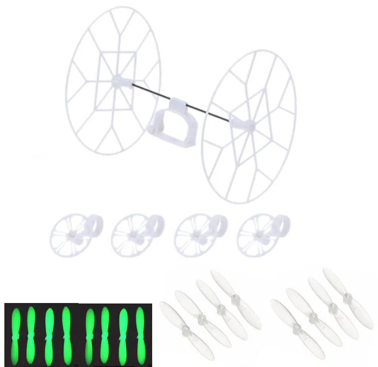 

Protection Wheels 4 on the transparent propeller 4 of the luminous propeller For Cheerson CX10A CX 10 JJ810 JJ820 RC Quadcopter