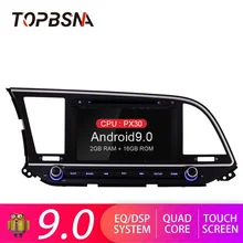 Topsna Android 9,0 автомобильный dvd-плеер для hyundai Elantra wifi Автомобильный мультимедийный плеер 2 Din gps Navi автомобильный Радио стерео