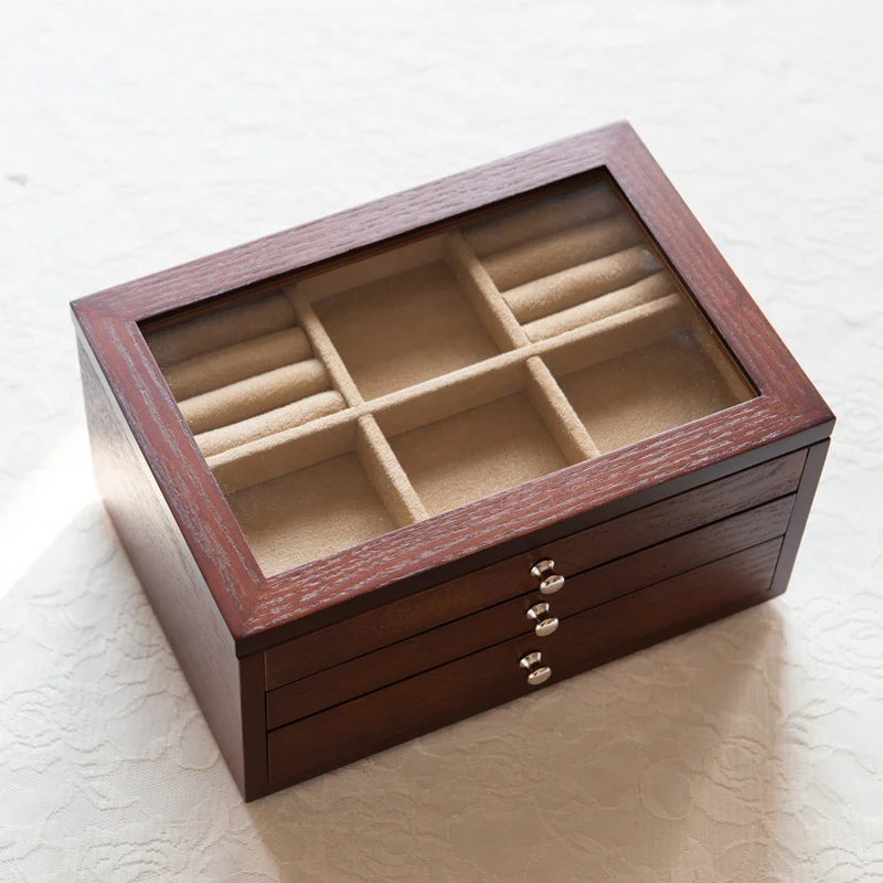 Твердая деревянная штора из ясеня деревянная коробка для сбора ювелирных изделий