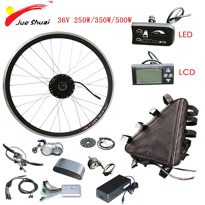 Best 36V 250W-500W Electric Bike Conversion Kit Front Motor Wheel Electric Motor 10AH/12AH Lithium Battery Ebike bicicleta electrica 0