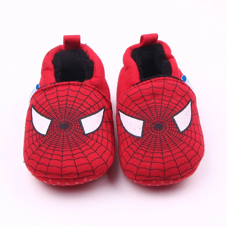 

2016 Winter Shoe Baby Crib Shoes Cute Cartoon Spiderman Newborn Infant Toddler Home Footwear Indoor House Gear Baby Necessities
