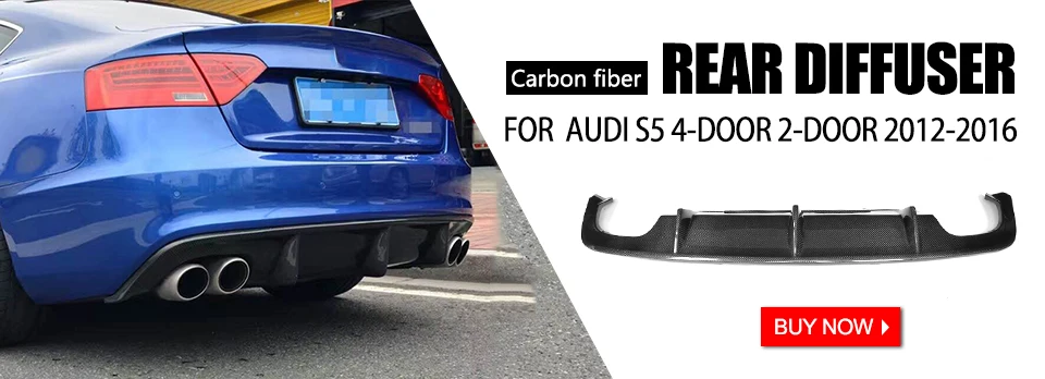 Автомобильный передний бампер из углеродного волокна, спойлер, разветвитель подбородка для Audi A5 S5 Sline, бампер 2012-, запчасти для тюнинга автомобиля