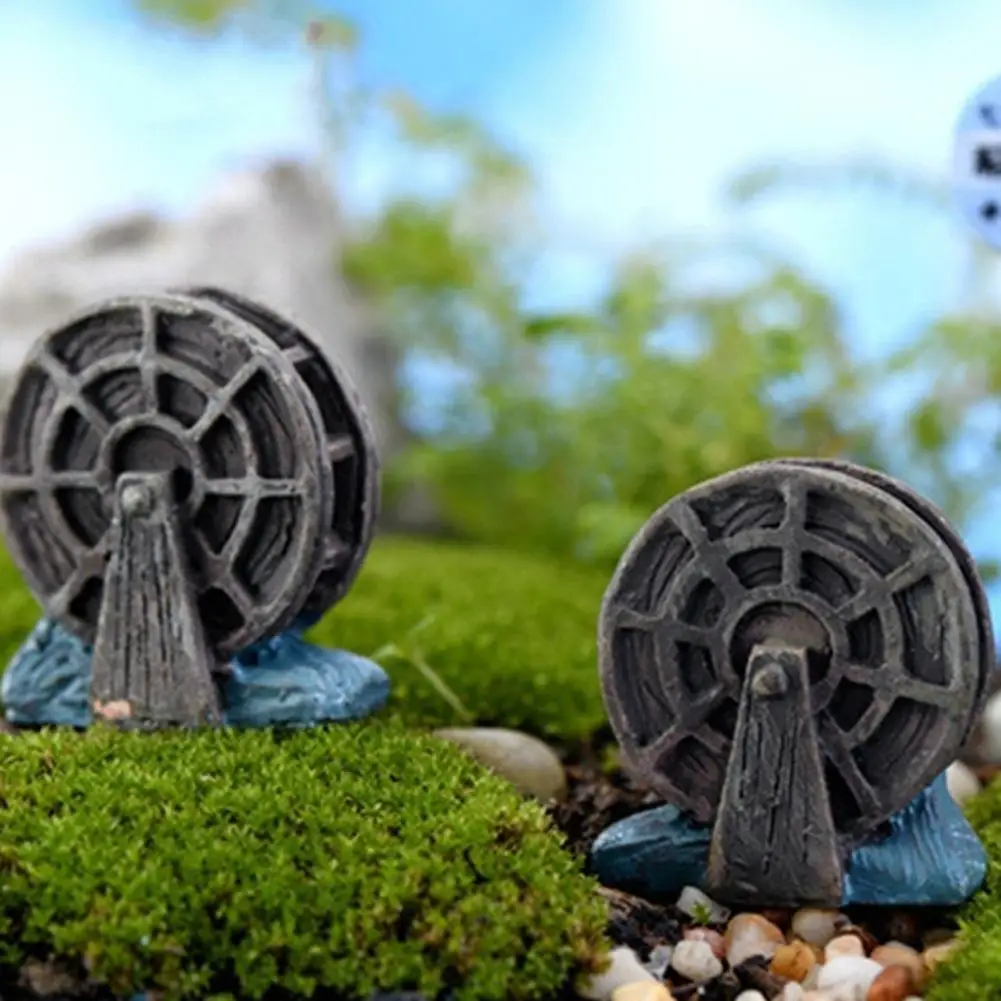 

2 Pcs Waterwheel Micro Landscape Bonsai Succulent Plants Fish Tank DIY Decor