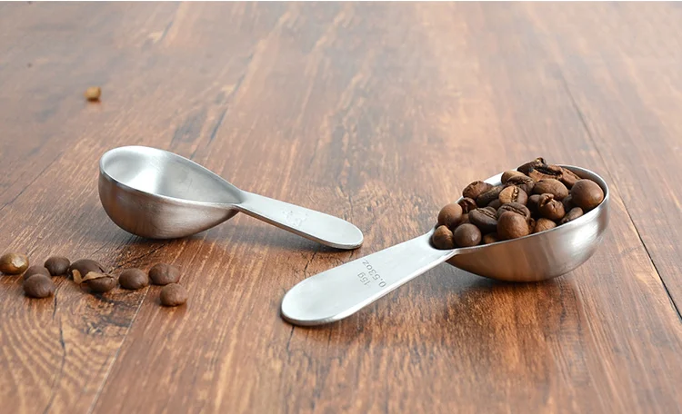 コーヒー豆計量スプーン厚のステンレス鋼 10 グラム 15 グラムコーヒー茶粉乳キッチンアクセサリーツール コーヒースクープ Aliexpress