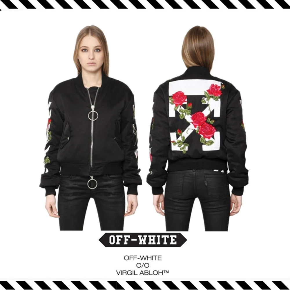 off white bomber jacket womens
