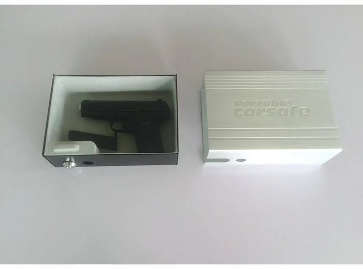 Portable Car Safe Box Key Lock Safes Jewelry Cash Pistol Storage Boxes Aluminum alloy Security Strongbox With Wire Rope Fixed (12)