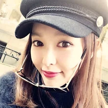 Новое поступление зима осень модная мужская Толстая хлопковая кепка мужская клетчатая хлопковая кепка газетчика маляр женская шапка Зимний берет высокого качества