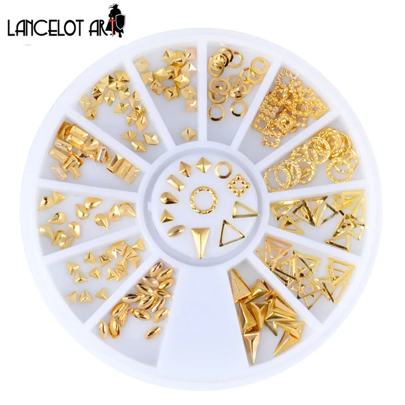 

Nail Decoration Gold Stud 3D Nail Art Rivets Metal Multi Studs DIY Manicure Nail Art Decoration