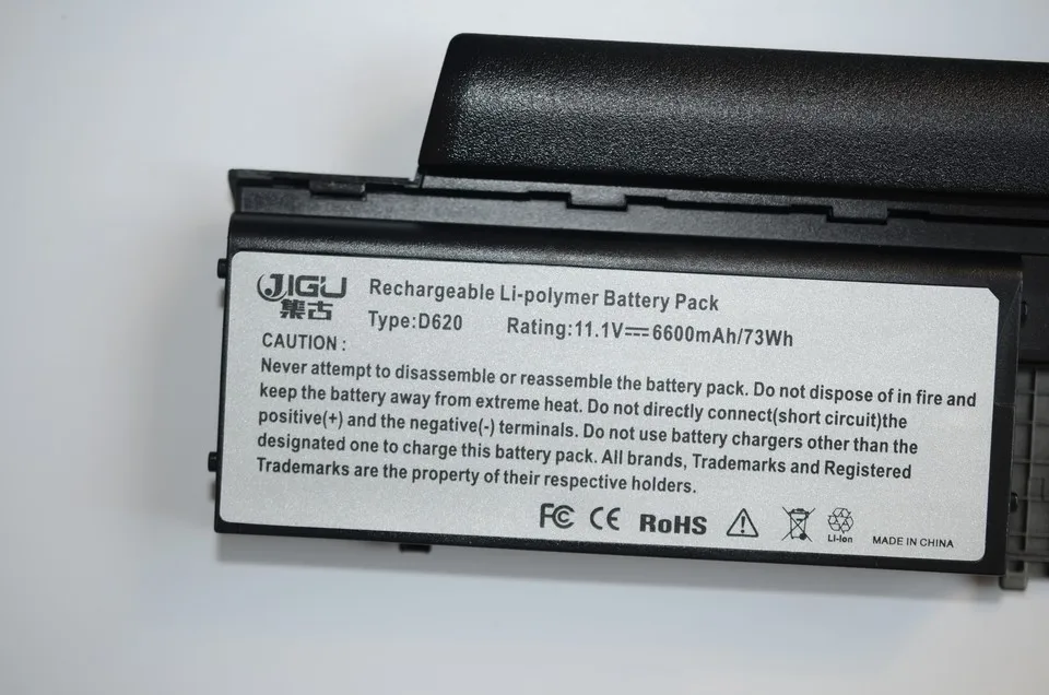 JIGU 9 Cells OEM Replacement Laptop Battery For Dell Latitude D620 312-0383 312-0386 451-10297 451-10298 JD634 PC764 TC030 TD175