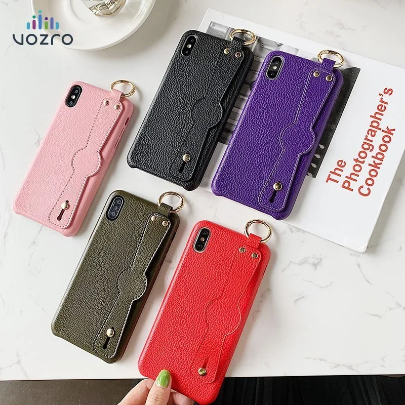 

VOZRO Luxury Cute Hand Strap Soft Case For Iphone X Xs Xr Xs Max 6 6s 7 8 Plus Case Telephone Covers Accessories Bag