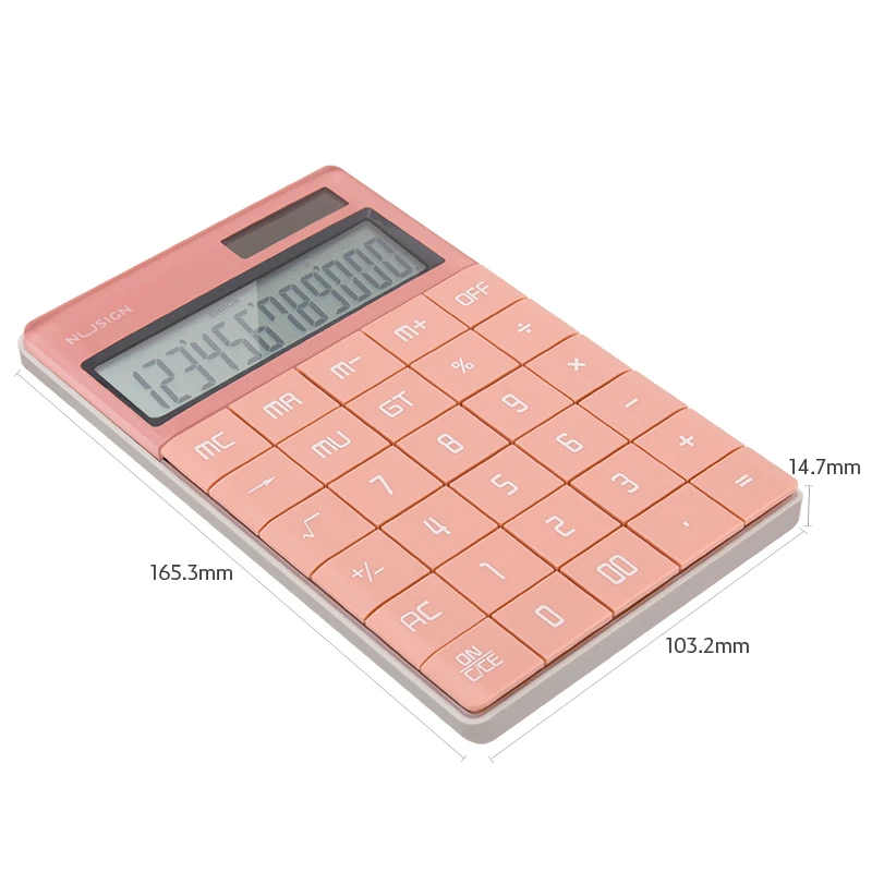 

2019 New style Deli NS041 Fanshion Calculator for Business, Office and Finance 12 bits Dual power supply 4 colors optional