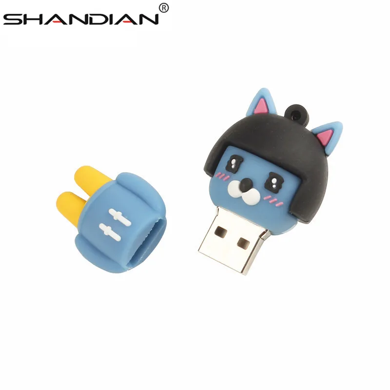 SHANDIAN Новая мультфильм usb флэш-накопитель 4 ГБ/8 ГБ флэш-накопитель usb 2,0 16 ГБ 32 ГБ 64 Гб Мода U диск