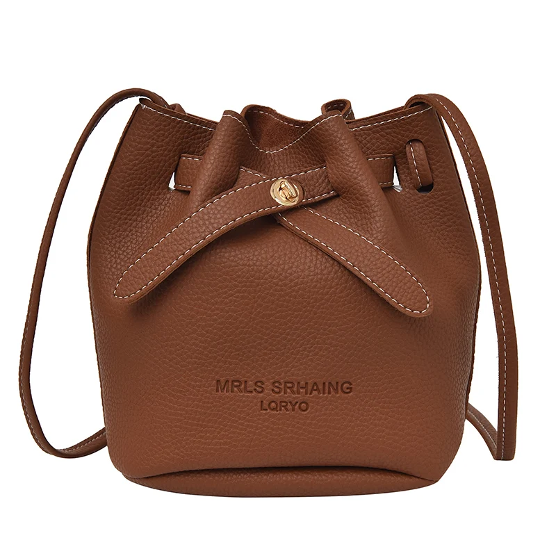 

Women bag with Colorful Strap Bucket Bag Women PU Leather Shoulder Bags Brand Designer Ladies Crossbody messenger Bags